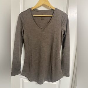 Woolx Eva Midweight Tunic Top Simply Taupe Small